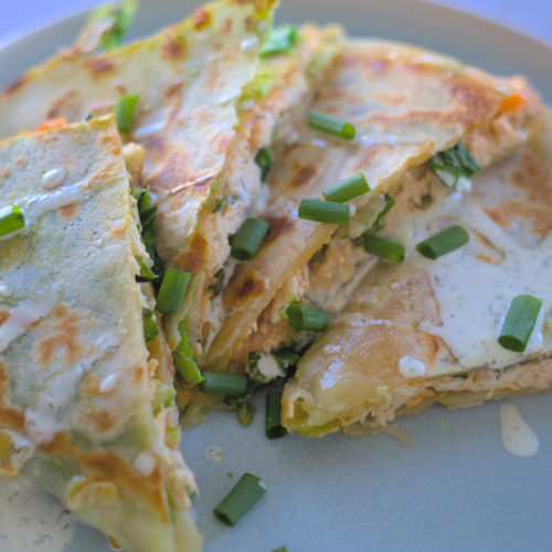 gluten free buffalo chicken quesadilla