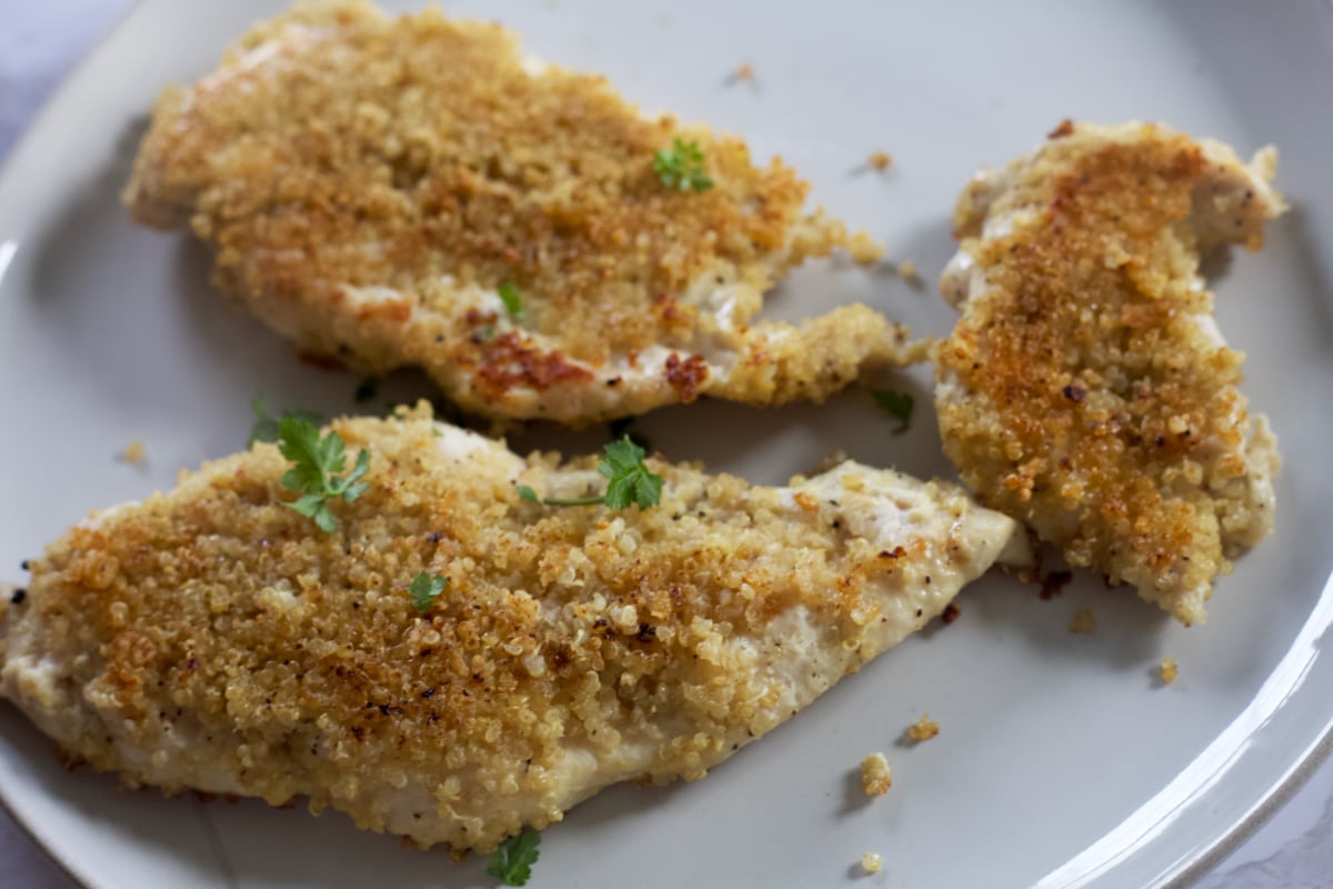 Easy 4 Ingredient GlutenFree QuinoaCrusted Chicken — Don't Skip the