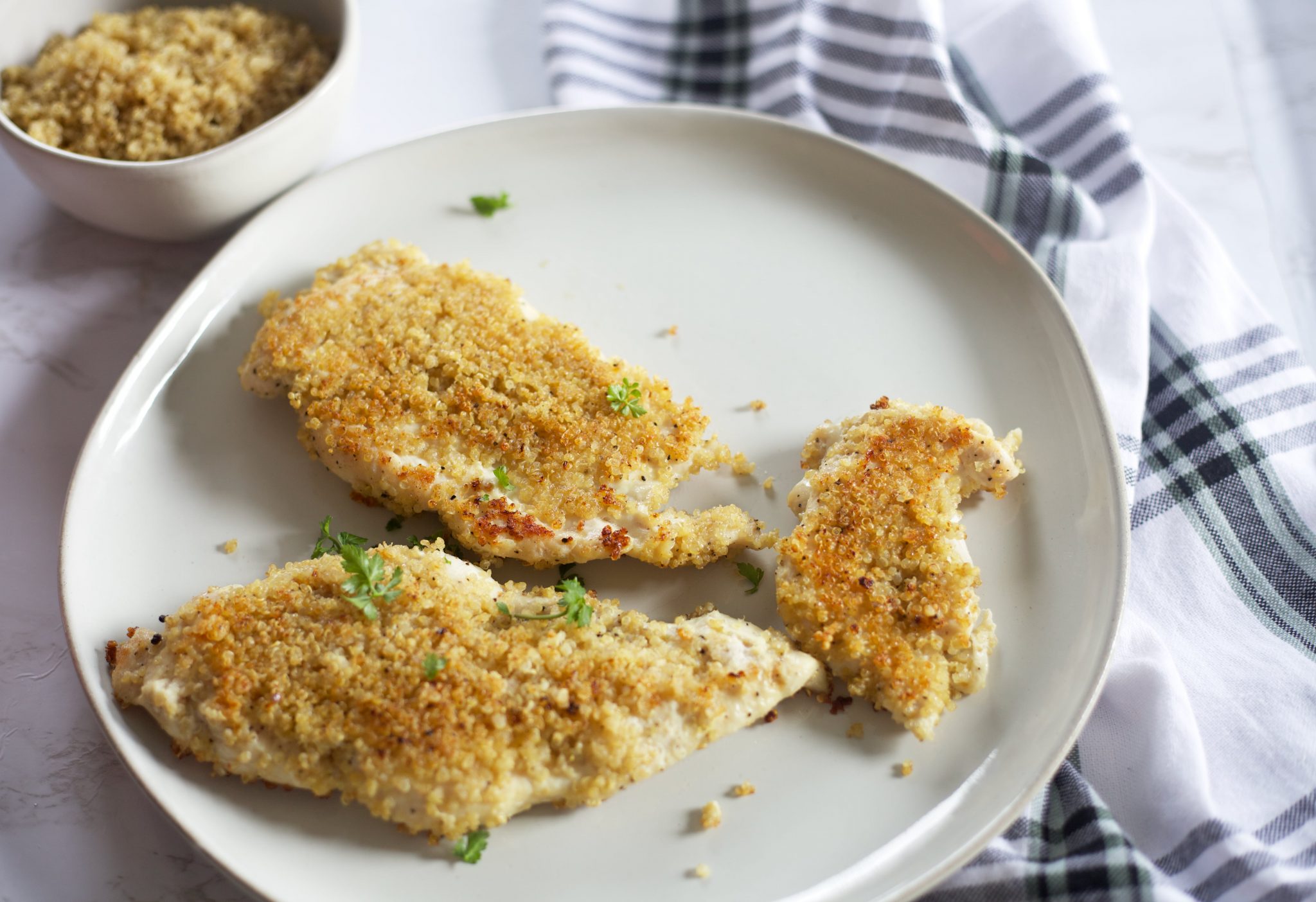 Easy 4 Ingredient GlutenFree QuinoaCrusted Chicken — Don't Skip the