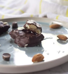 chocoalte covered coconut candy bar