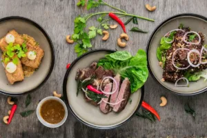 healthy foods on a table